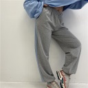 pantalone felpato con polsino grey
